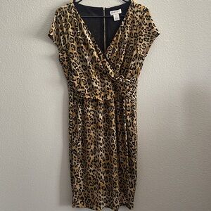 Carmen Marc Valvo Leopard Print Dress